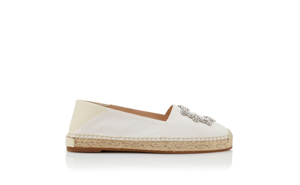 Espadrilles de algodón crema claro