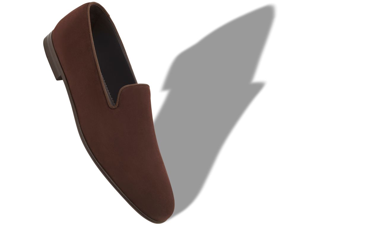 Zapatillas de Piel de Cabra Marrón Oscuro