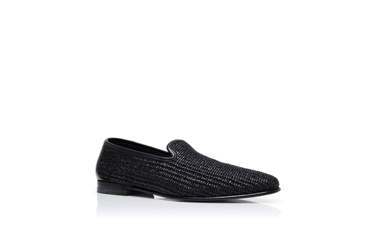 Zapatillas de rafia negras