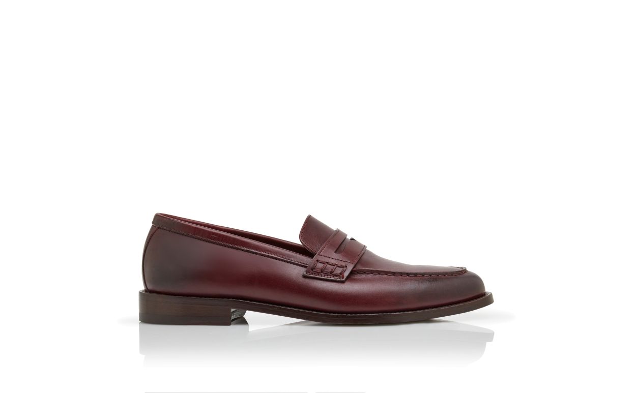 Zapatillas de cuero de vitela marrón