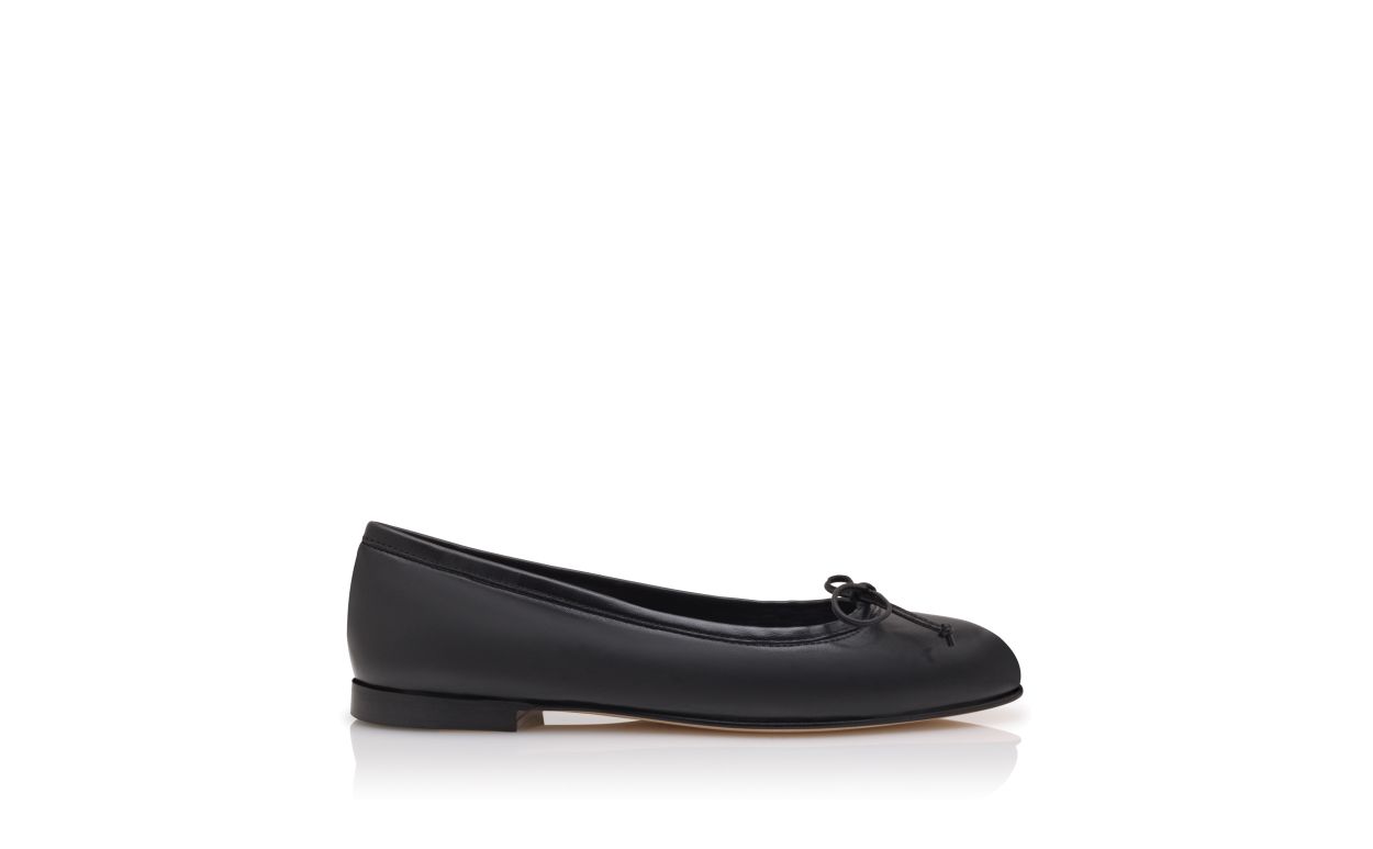 Zapatillas Ballet de Cuero Napa Negro