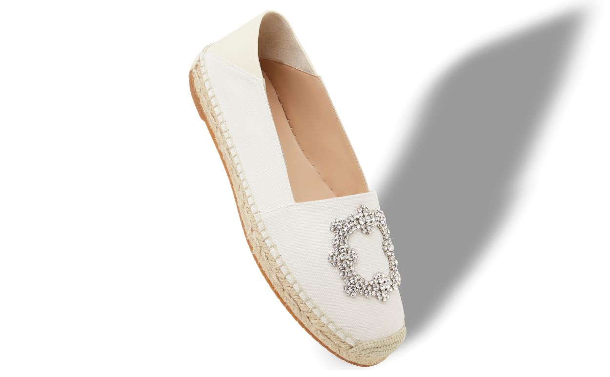 Espadrilles de algodón crema claro