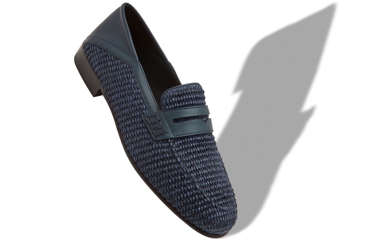 Zapatillas de penna de rafia azul marino