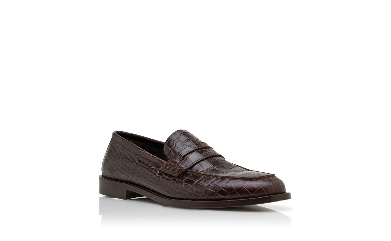 Mocasines de cuero de ternera marrón oscuro