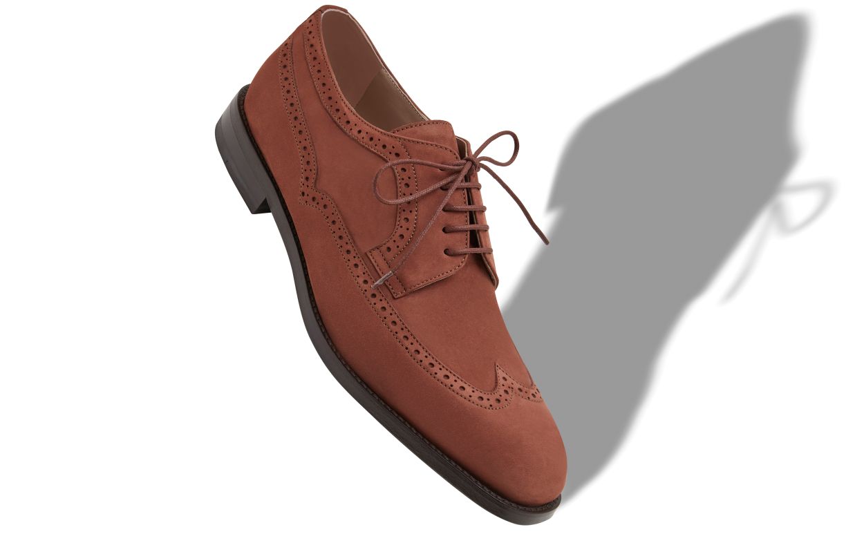 Oxfords de Gamuza Marrón con Cordones