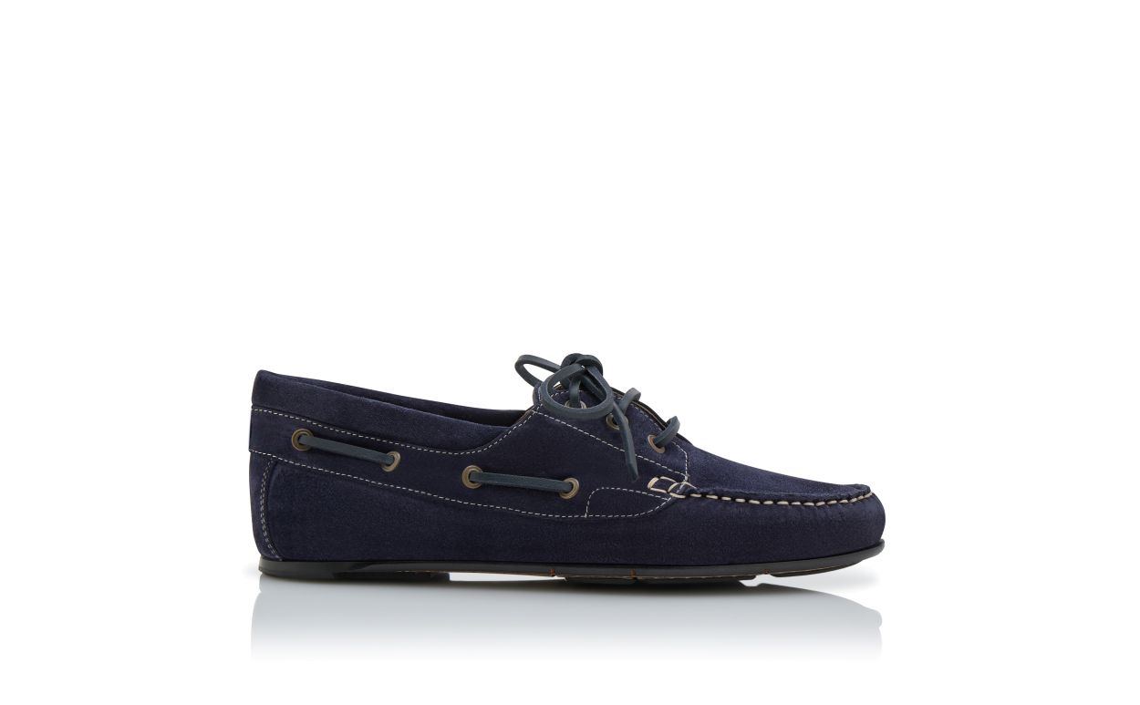 Zapatillas de barco de ante azul marino