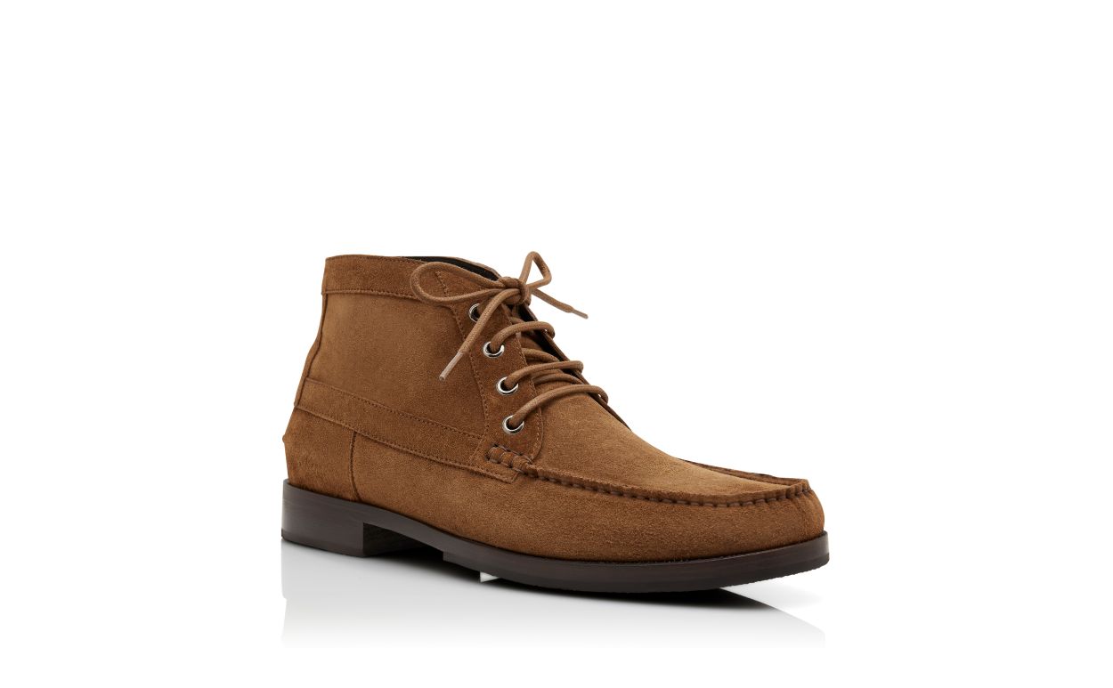 Botas de tobillo de ante de ternera marrón