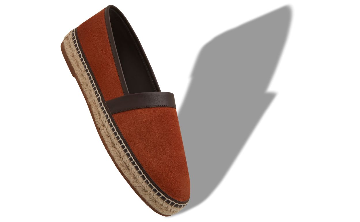 Espadrilles de ante de ternera naranja