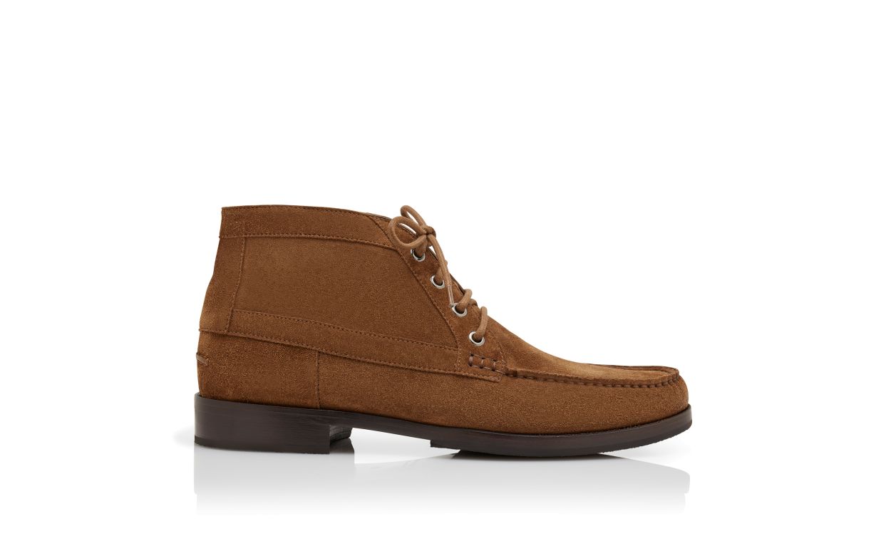 Botas de tobillo de ante de ternera marrón
