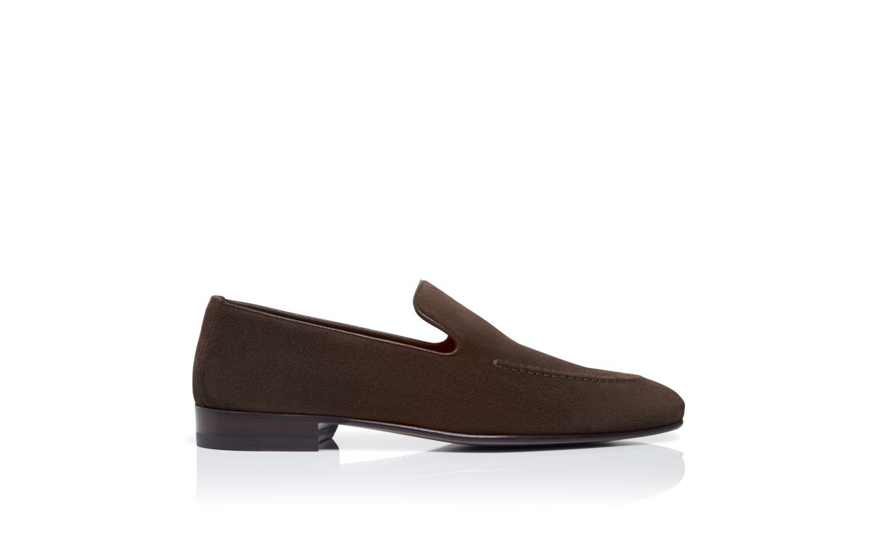 Zapatillas de Piel de Cabra Marrón Oscuro