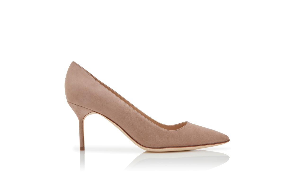 Zapatillas de Piel de Cabra Beige Claro