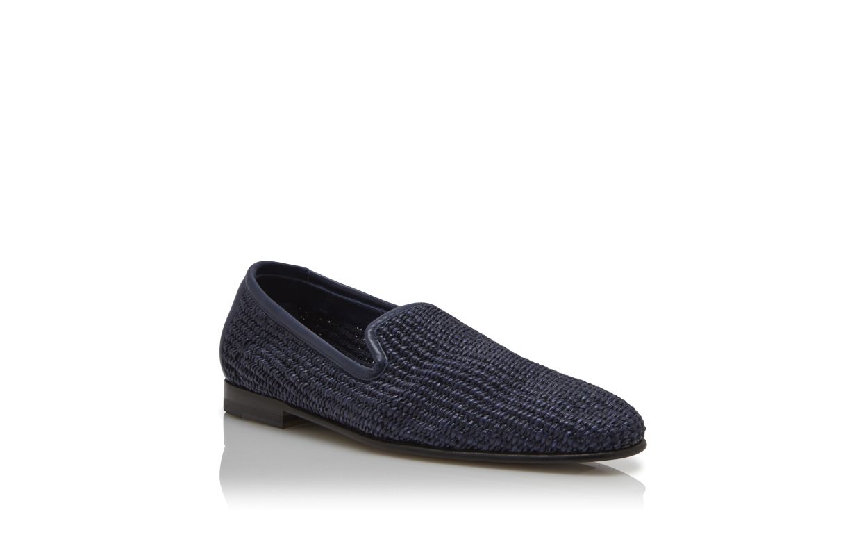Zapatillas de rafia azul marino