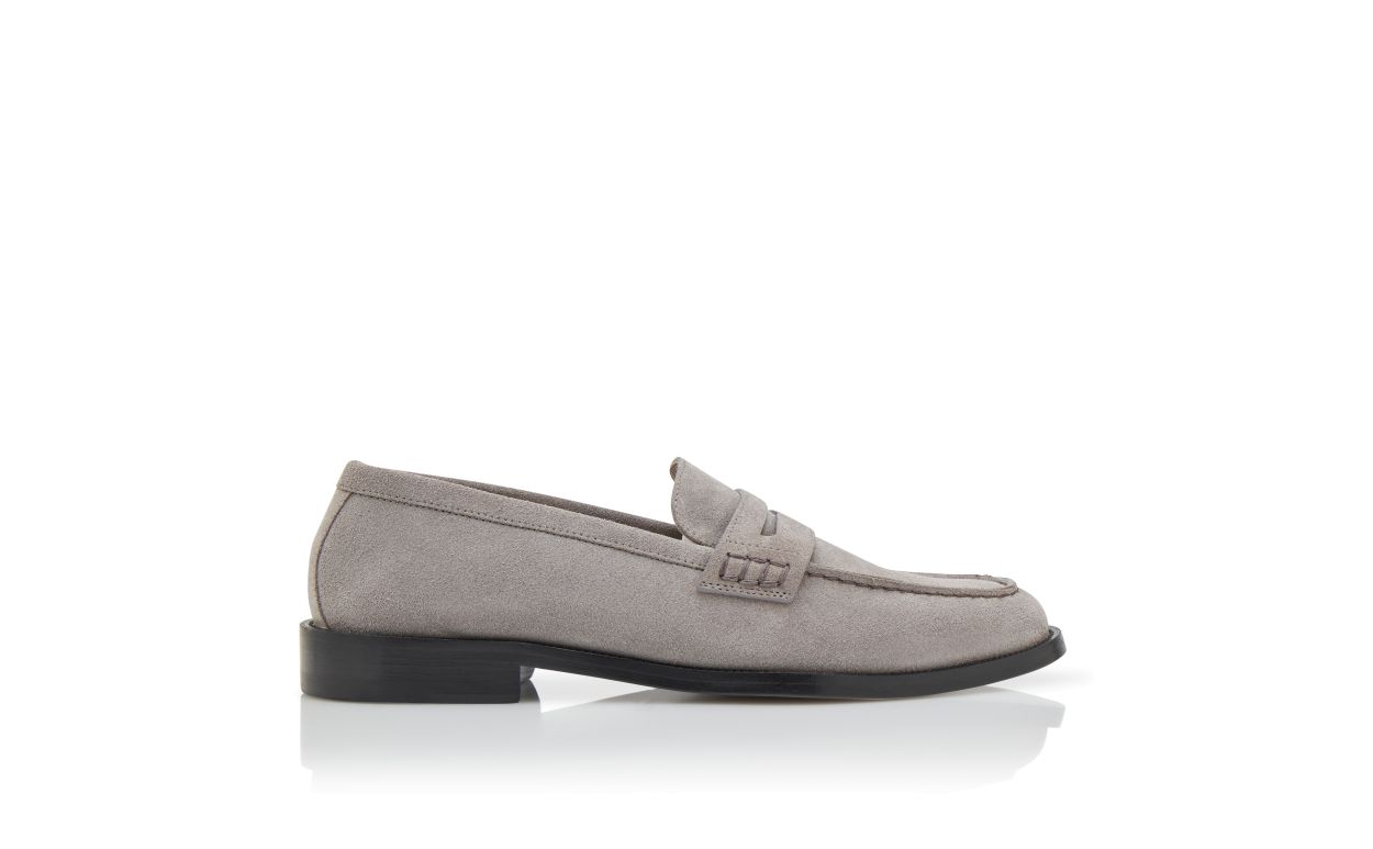 Zapatillas de cuero de cabra gris