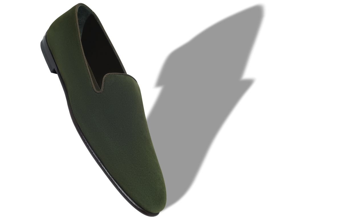 Zapatillas de Piel de Cabrito Verdes