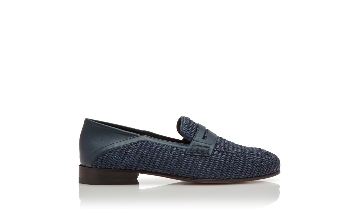 Zapatillas de penna de rafia azul marino