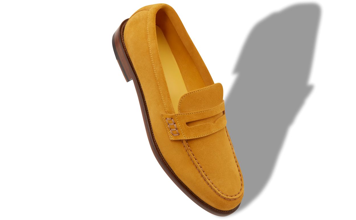 Zapatillas de cuero de cabra amarillas