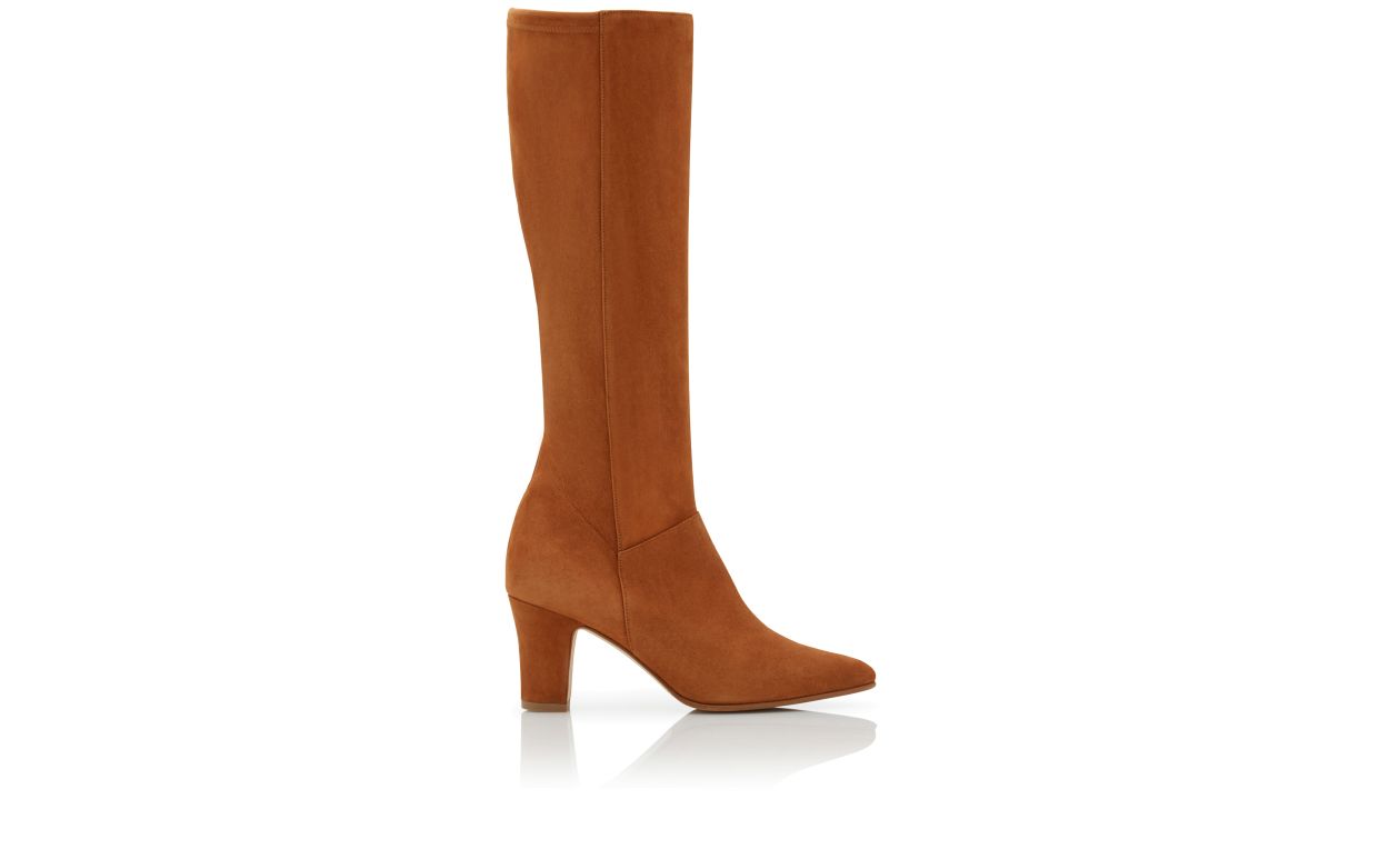 Botas altas hasta la rodilla de ante marrón