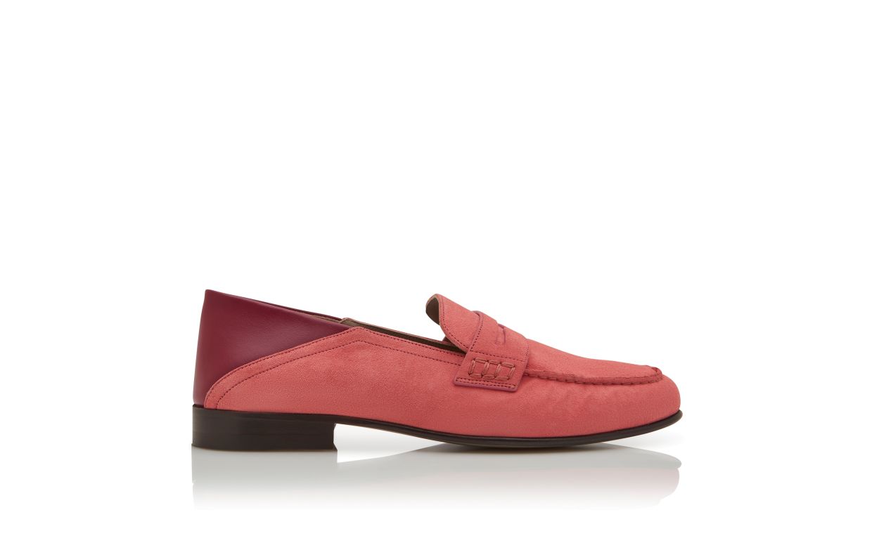 Zapatillas de cuero de pata negra rosa
