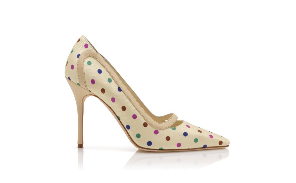 Zapatillas con detalles de lunares Cream Silk